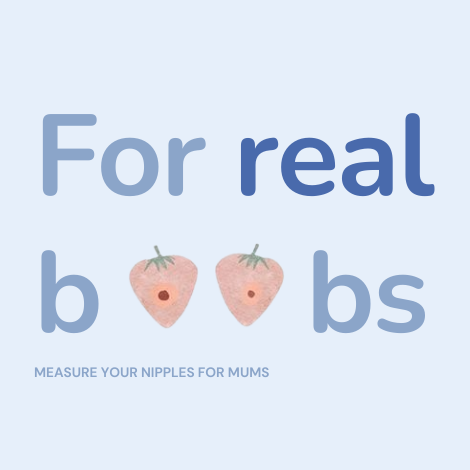 infographic on light blue background showing sentence ' 'For real boobs' with the 'oo' in boobs made from strawberries