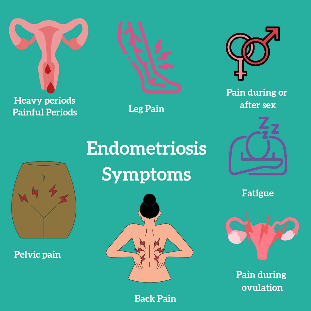 Endometriosis Symptoms infographic