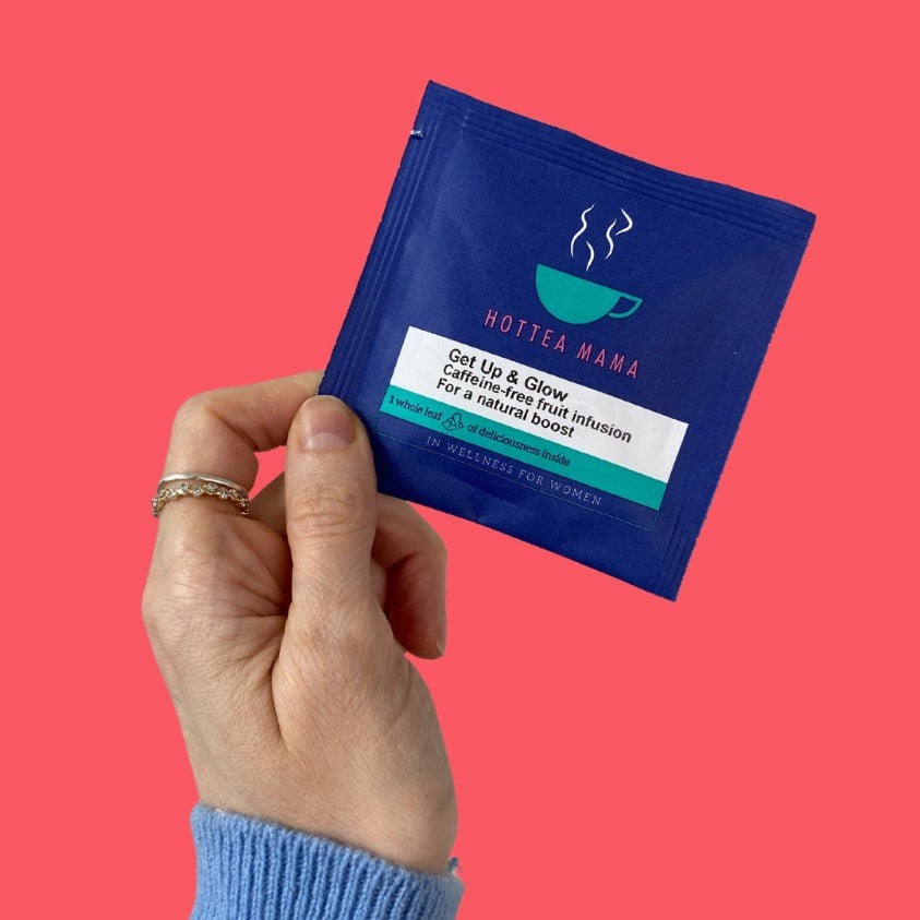 HotTea Mama Organic Get Up & Glow sample is the perfect way to try this award winning caffeine free alternative for pregnancy, breastfeeding and menopause