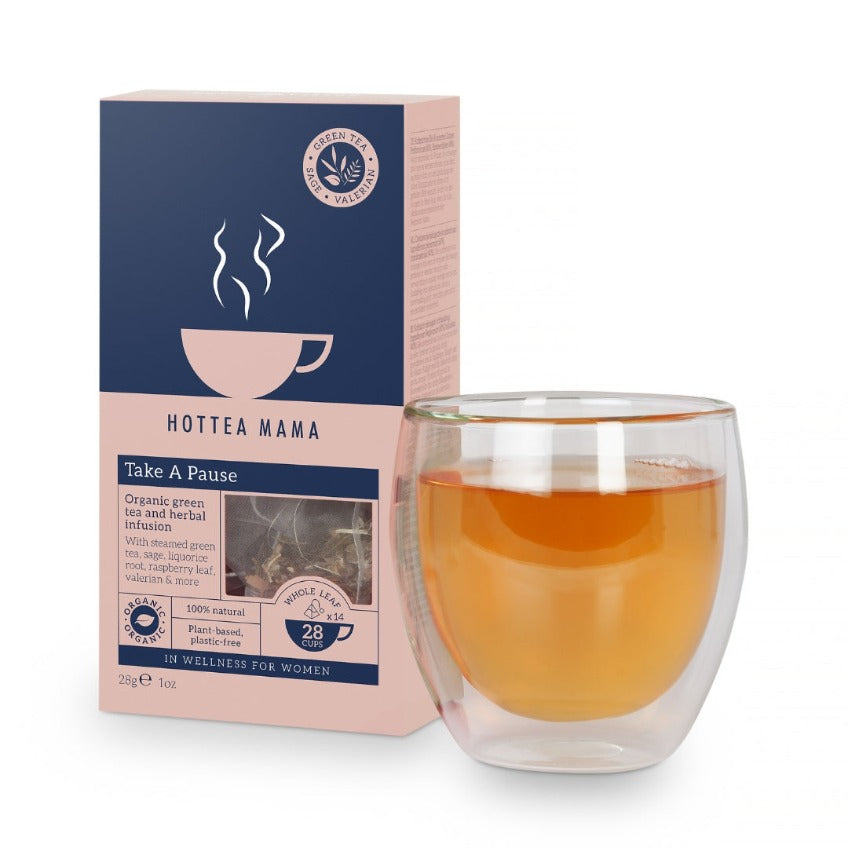 HotTea Mama Take A Pause menopause tea is designed to support the most common symptoms of menopause, from hot flushes to brain fog and anxiety, it can help target these issues