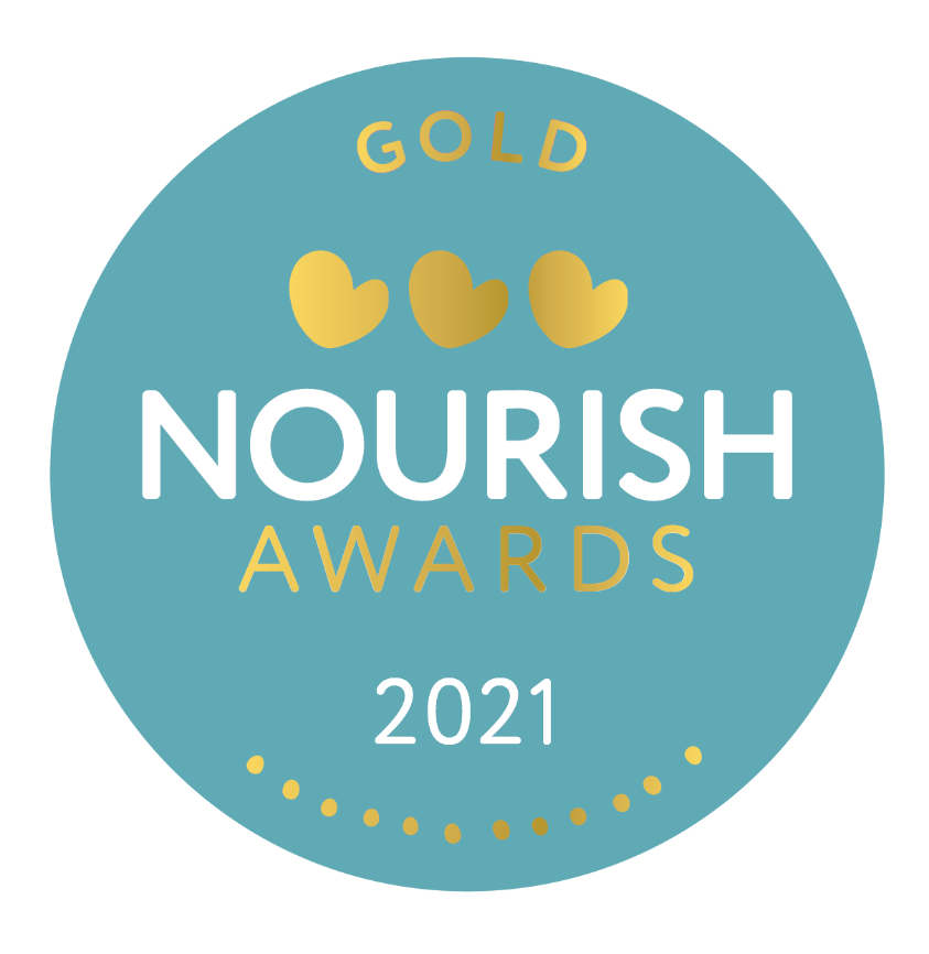 2021 Gold Nourish Award for HotTea Mama's Over the Moon menstruation tea
