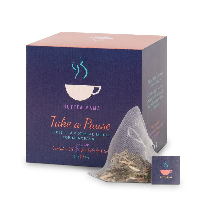 Take A Pause Menopause Tea - green tea and herbal blend to support perimenopause, premenopause and postmenopause